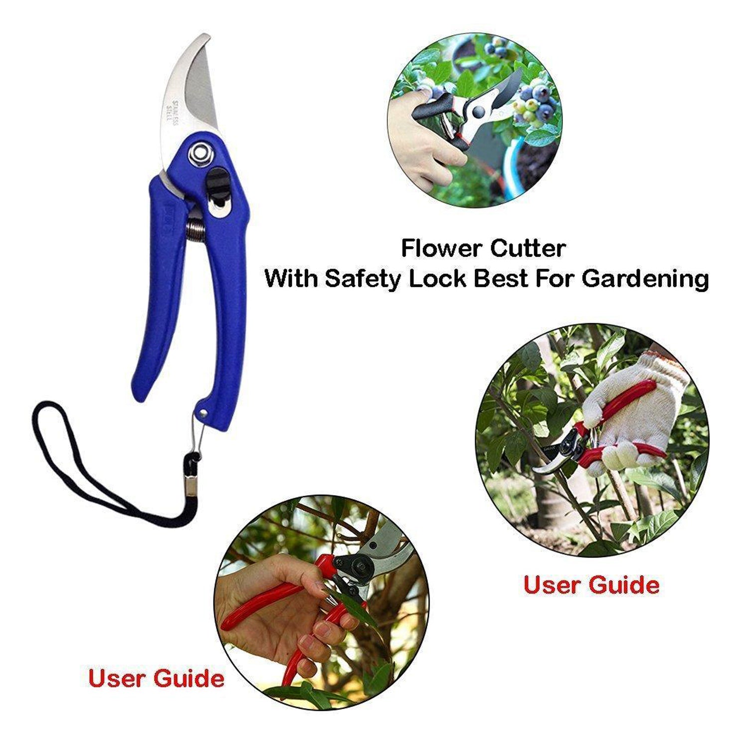 Garden Shears Pruners Scissor For Cutting Branches Flowers Leaves Pruning Seeds